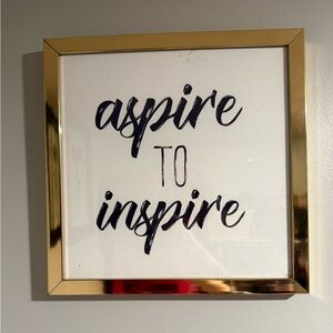 Gold and Black Inspirational Wall Art